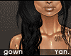 Y: sequin tattoos gown