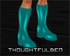 !TB! PVC Teal Boots