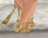 Evening gold shoes