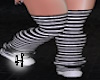 Stripey Boots Black