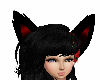 Fox Ears Black/red anim.