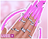 ♥ Pink Nails + Ring