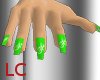 green tribal nails