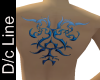 Male Blue Tribal Tattoo