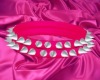 Pink Spike Collar {M}