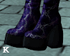 purple lightning boots