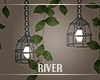 R" Hanging Ivy Lamp