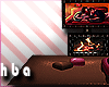 ℋ>Fireplace pink>brown
