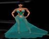 #Teal Rose Gown