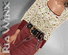 Floral Denim Skirt Set