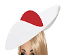 White & Red Elegant Hat