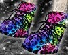 ☆ rainbow puff boots