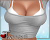 Grey/White Top