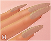 ☾ Almond nails nude