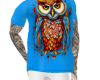 Blue Owl Print T-shirt