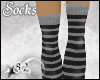 *82 Stripe Footless Sock