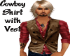 Cowboy Shirt & Vest red