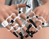 black stars nails - slvr