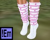 !Em Pink Striped Socks<3