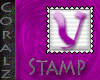 Pink "V" Stamp