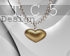 Golden heart necklace