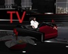 TV> Leather Coffin Sofa