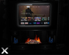 X l Dark TV Fireplace
