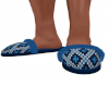 X-mas blue slippers