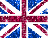 Britain flag glitter
