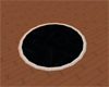 (IKY2) B/W ROUND RUG