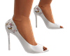 white butterfly heels