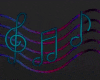 Neon Music Notes