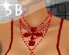**SB NECKLACE CROSS RED