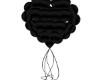 Black heart balloons