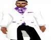 white/purple plaid suit