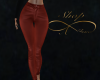 Red leather pants