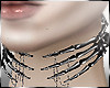 skeleton hands choker