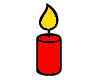 Red Candle Sticker