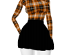 ORANGE/BLAC PLAID MINI