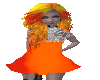 Orange Baby Doll Dress
