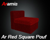 Ar Red Square Pouf