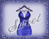 Blue Silk Satin Dress