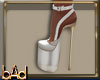Maya White Gold Heels