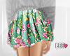 ! Hw Green Floral Skirt