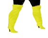 Yellow Suede Thigh Boots