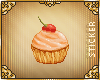 C~Cupcake. Peach Sticker