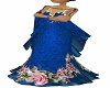 rose and blue gown