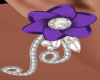 Purple Flower Earings