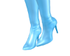 [T] Baby Blue Latex Boot