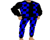 male blue checker jacket